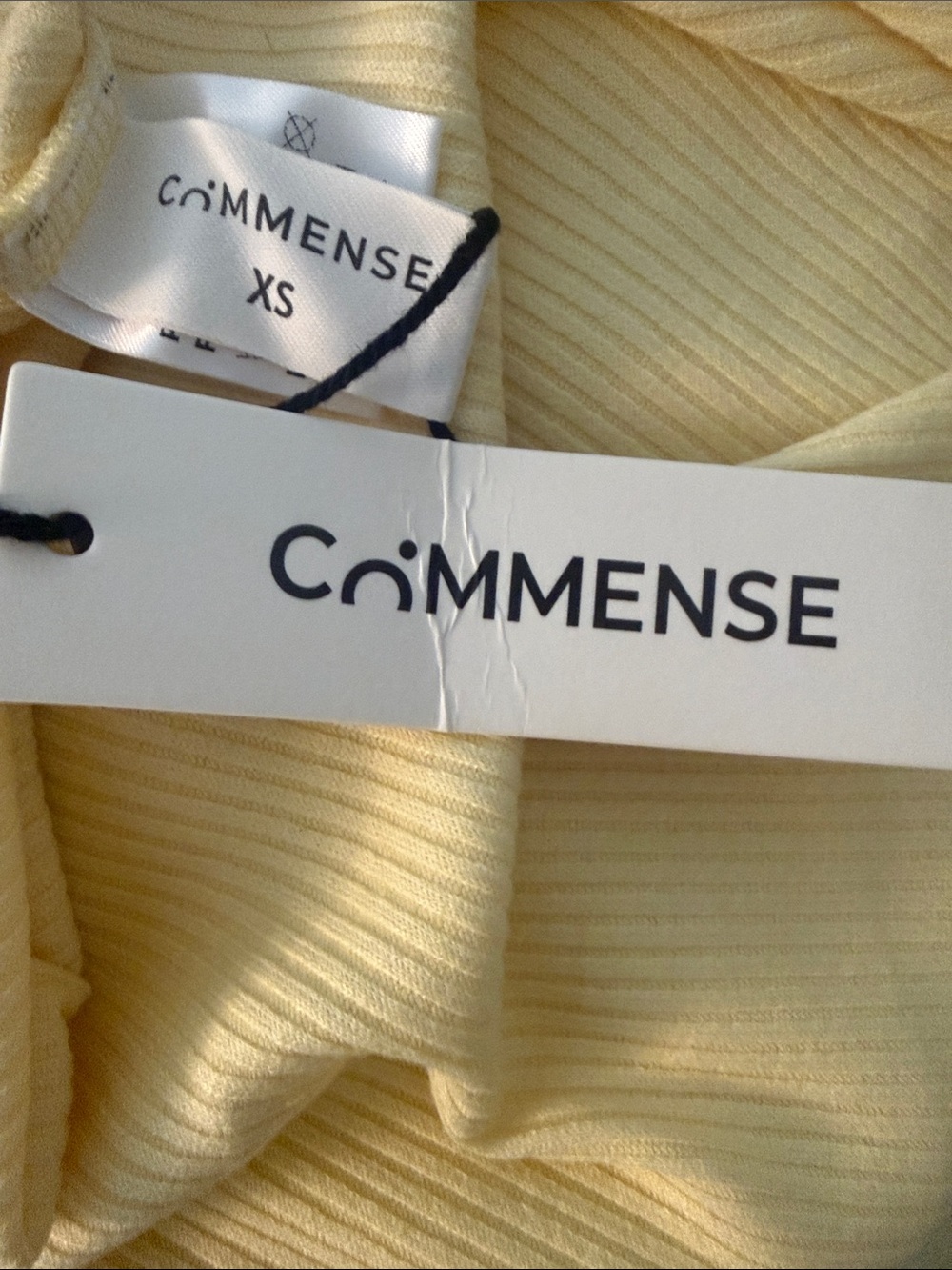 Commense Sleeveless Cutout Maxi Dress with side slit in Pale Yellow Size XS NWT - Picture 5 of 5